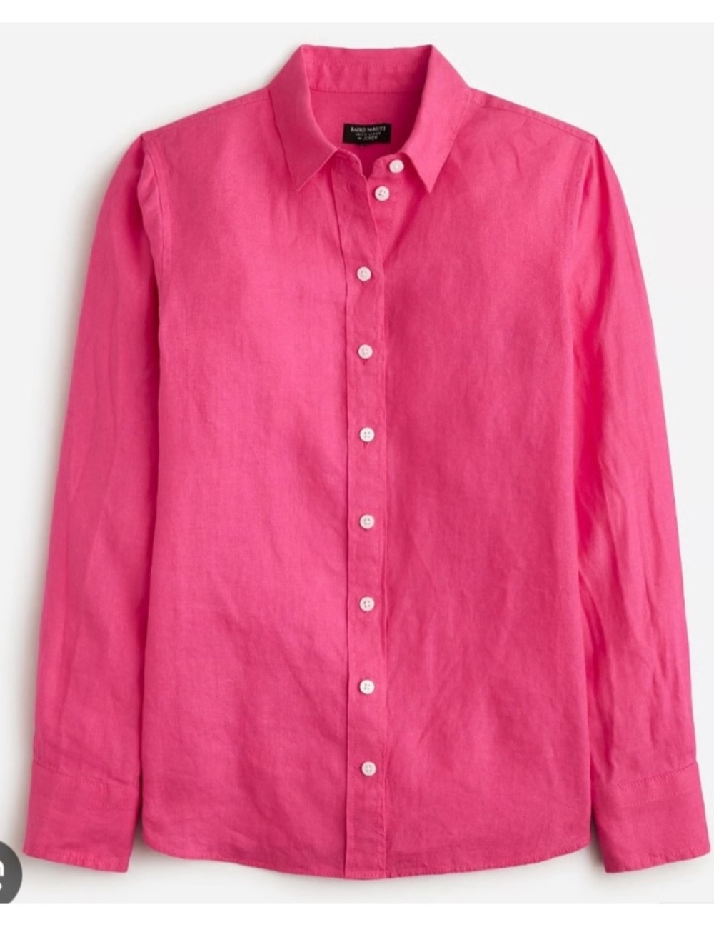J Crew Baird McNutt Irish Linen Wren Button Down Shirt Top Womens 14 Long Sleeve
